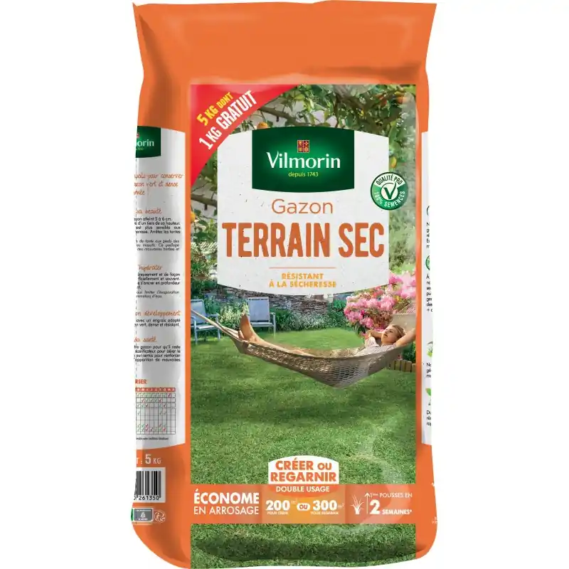 GAZON TERRAIN SEC 5KG – VILMORIN Livraison Express