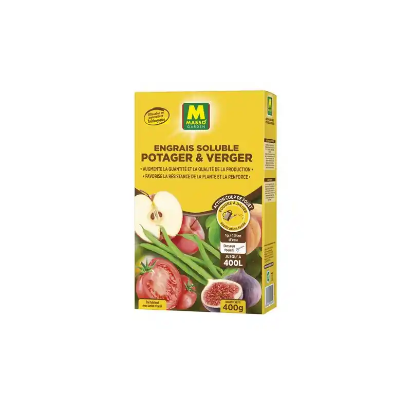 Meilleur Prix Engrais Soluble Potager et Verger 400G – Masso, Croissance Optimale des Plantes!
