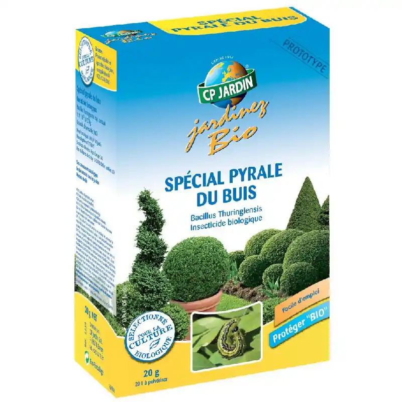 Certifié Traitement Pyrale du Buis 20 g – Solution Efficace contre la Pyrale du Buis