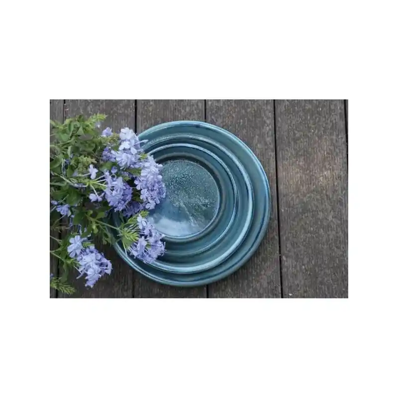 Satisfait Ou Remboursé Soucoupe blue wave d18, poterie d‘albi, déco