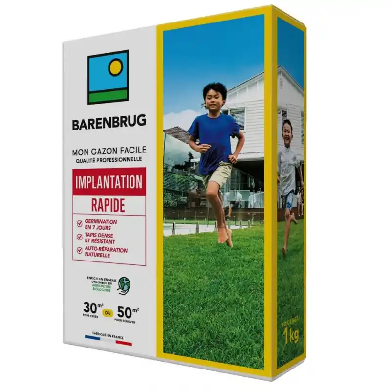 GAZON IMPLANTATION RAPIDE 1 KG - BARENBRUG Meilleur Choix
