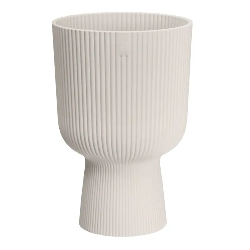 Commander Maintenant Pot à Plantes Vibes Fold 14cm Blanc Lin - Écologique et Élégant pour Décoration Intérieure