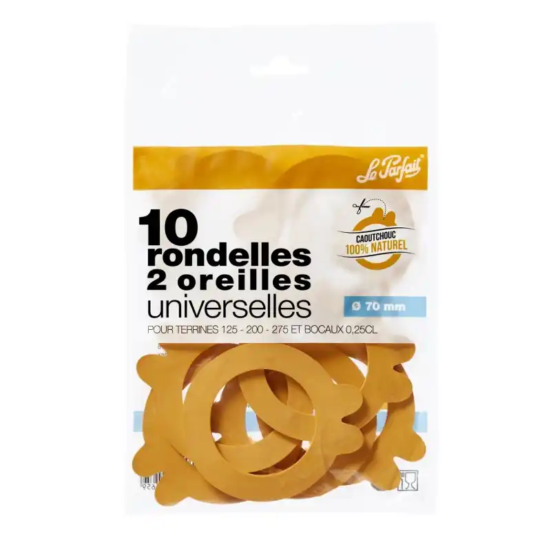 10 RONDELLES UNIVERSELLES " 2 OREILLES " Ø 70 MM - LE PARFAIT Nouveauté