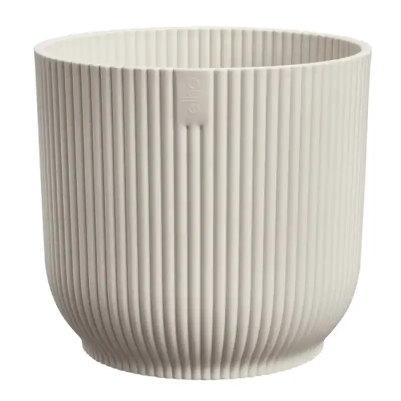 Bon Marché Pot pour plantes Vibes rond 14 cm blanc lin - Elho, design moderne et durable.