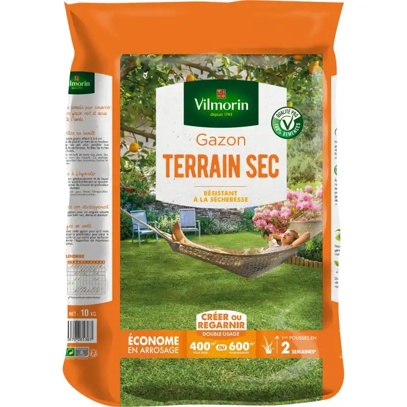 Jusqu&rsquo;à Épuisement Des Stocks GAZON TERRAIN SEC VILMORIN 10KG