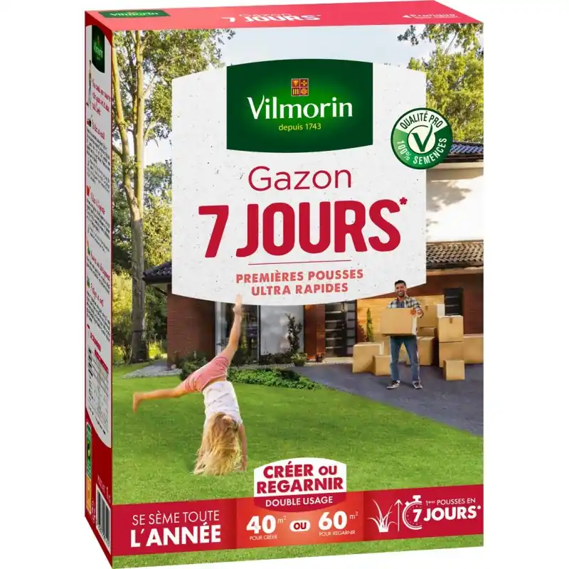Seulement Aujourd&rsquo;hui GAZON 7 JOURS 1KG – VILMORIN