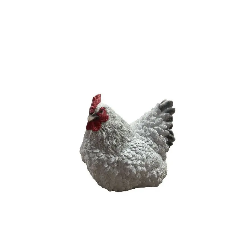 Poule Couchée Blanche – statue Remise