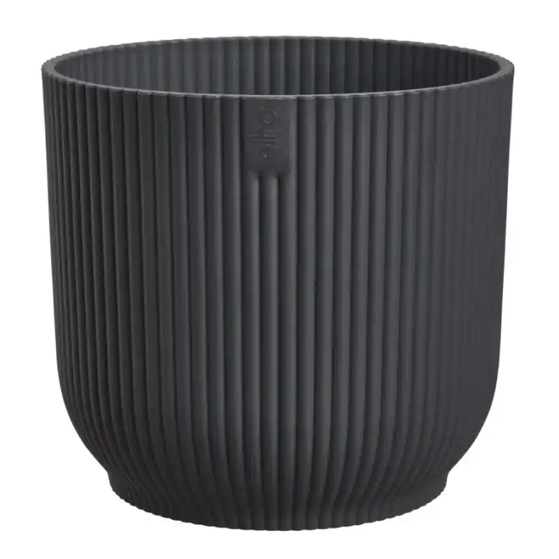 Quantité Limitée Pot pour Plantes Vibes Mini Rond 9cm Anthracite – Elho, Décoration Écologique et Moderne