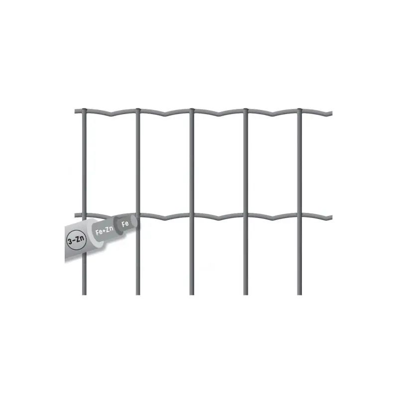 Satisfait Ou Remboursé Grillage soudé plastifié gris 1.20m / maille 100 x 75mm / Ø2.1mm – Rouleau 25m – Kiclo