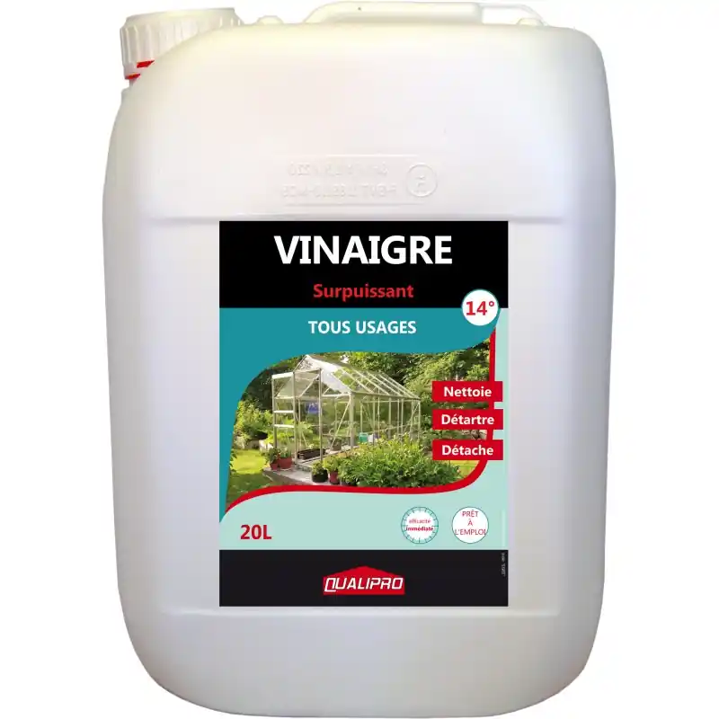 VINAIGRE SURPUISSANT TOUS USAGES 14° 20L – QUALIPRO Marque