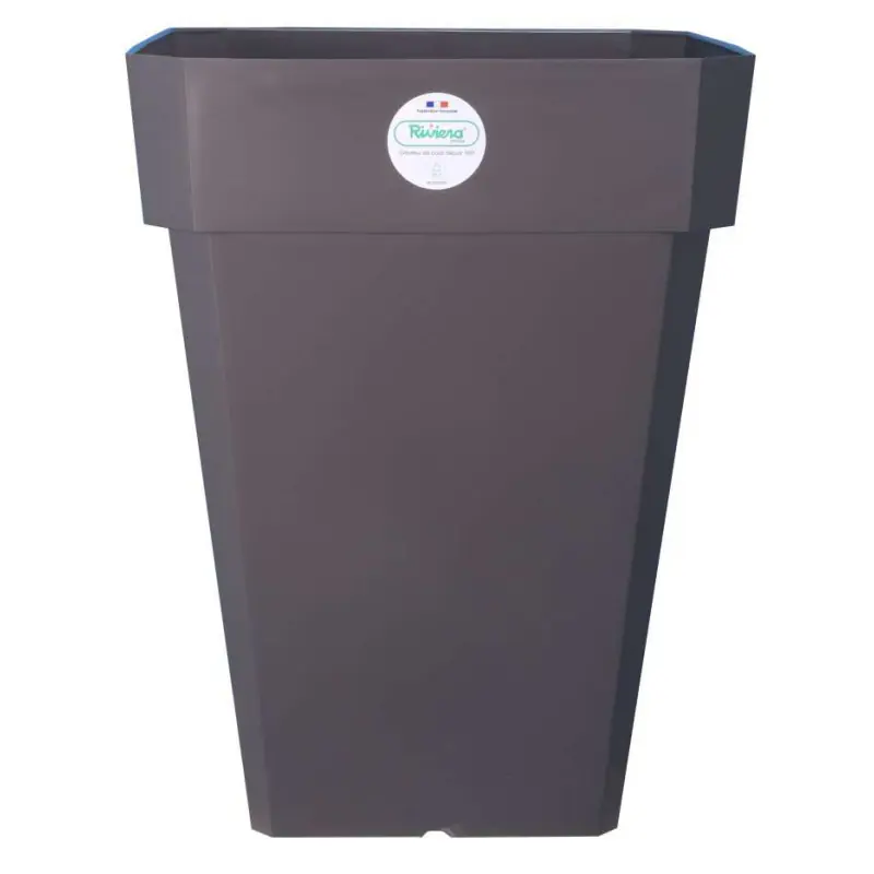 Pot Carré Soleilla H53 Gris Pailleté – Décoration Riviera pour Intérieur et Extérieur Populaire
