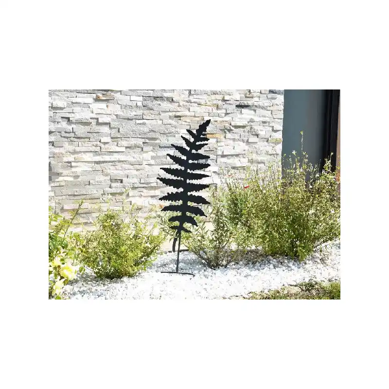 Vente Flash Déco Métal à Planter Fougère 25×70 Anthracite – décoration Naturelle pour Votre Jardin