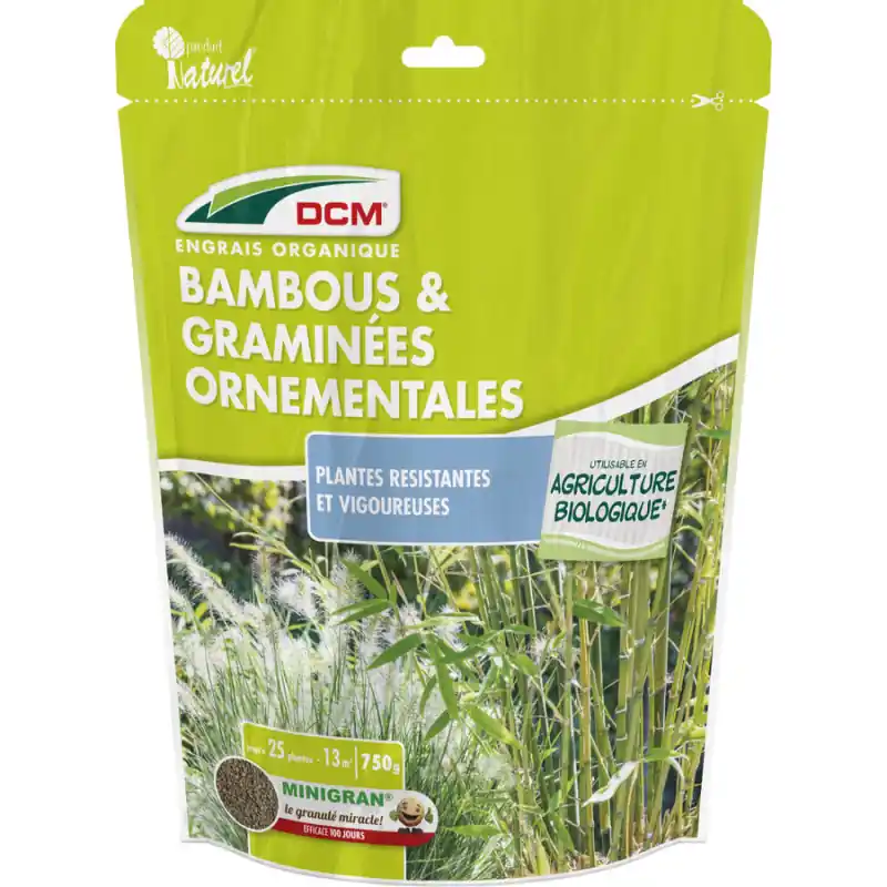 Soldes Engrais Naturel pour Bambous et Graminées - 0,75 kg pour Jardin et Potager - DCM