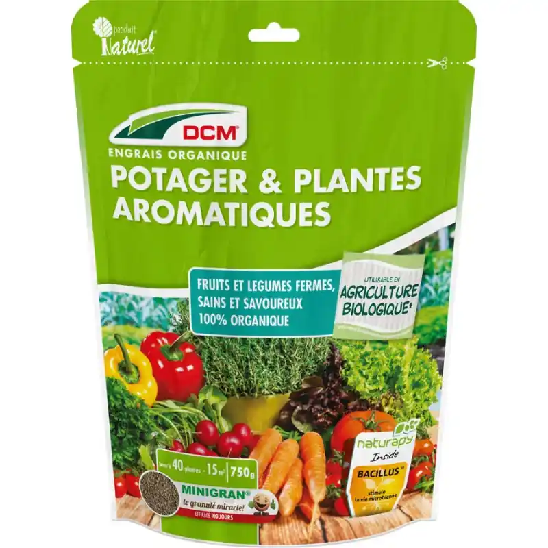 Engrais Naturel pour Jardin et Potager – 750g pour Plantes Aromatiques et Légumes – DCM Prix Cassé