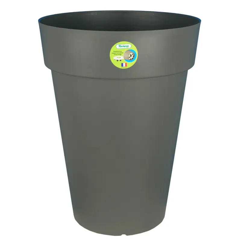 Achat Immédiat Pot Soleilla Haut 66 Gris Pailleté – Élégance Riviera pour Jardin et Terrasse
