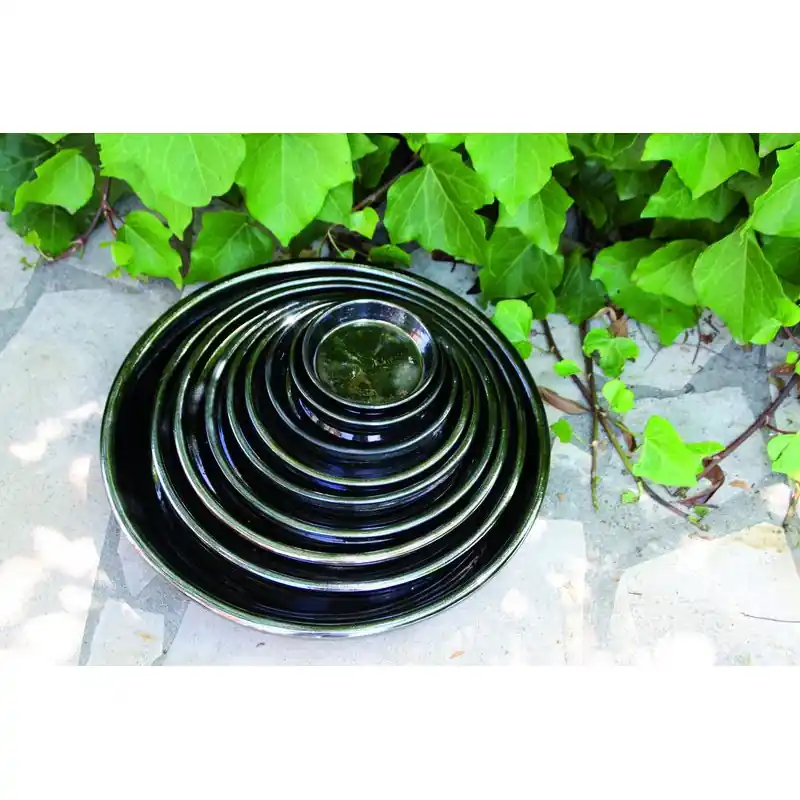 Soucoupe ronde metal d27, poterie d‘albi, fait à la main Offre Spéciale