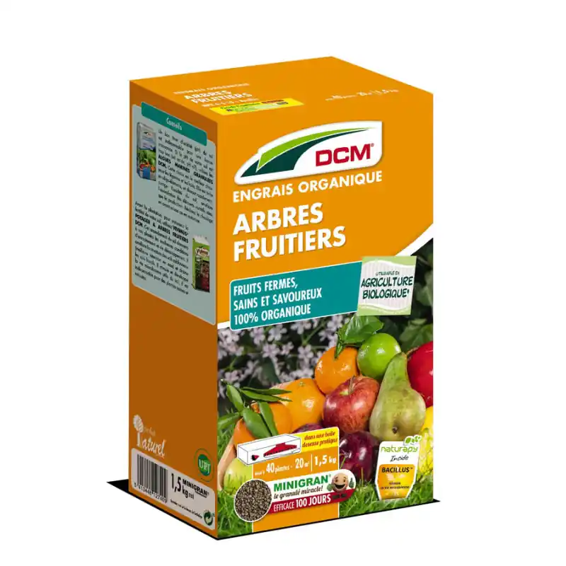 Engrais Spécial Arbres Fruitiers – 1,5 kg pour un Jardin Épanoui – DCM Offre Limitée