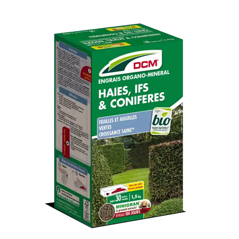 Engrais Spécial Haies et Conifères - 1,5 kg pour un Jardin Épanoui - DCM Produit De Marque