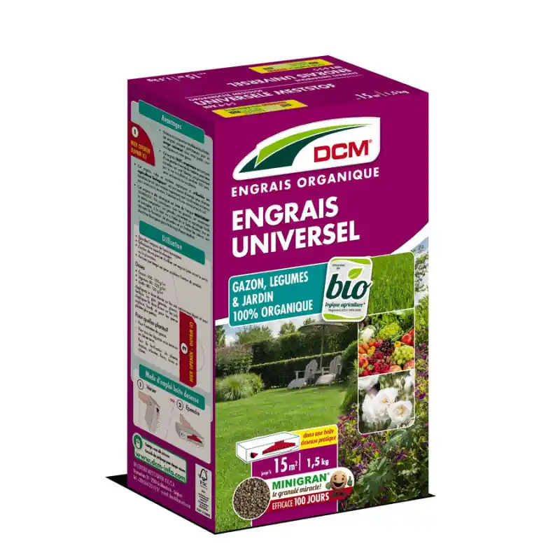 Engrais Universel 1,5 kg pour Jardin et Potager – Croissance Optimale des Plantes – DCM Jusqu&rsquo;à Épuisement Des Stocks