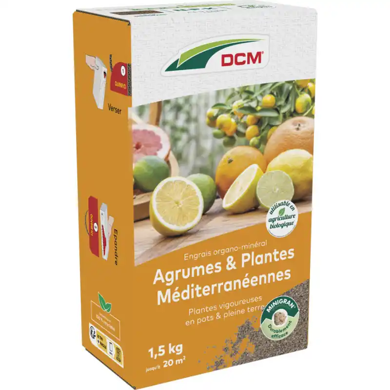 Engrais Agrumes 1,5 kg – Fertilisant Naturel pour Jardin et Potager – DCM Super Prix