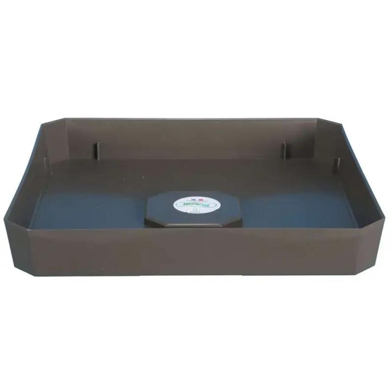 Bon Marché Soucoupe carrée pour pot Soleilla 22X22 Gris Paillet de Riviera