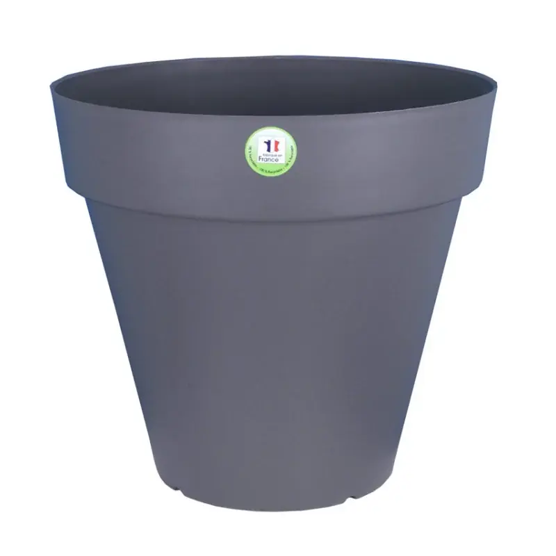 Pot Soleilla Rond 70 cm Gris Pailleté - Pot de Jardin Riviera Réduction