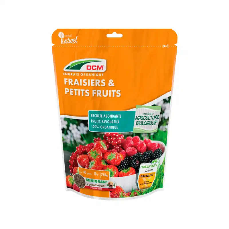 Nouvel Arrivage Engrais fraisier et petits fruits en granulés- 750g - DCM
