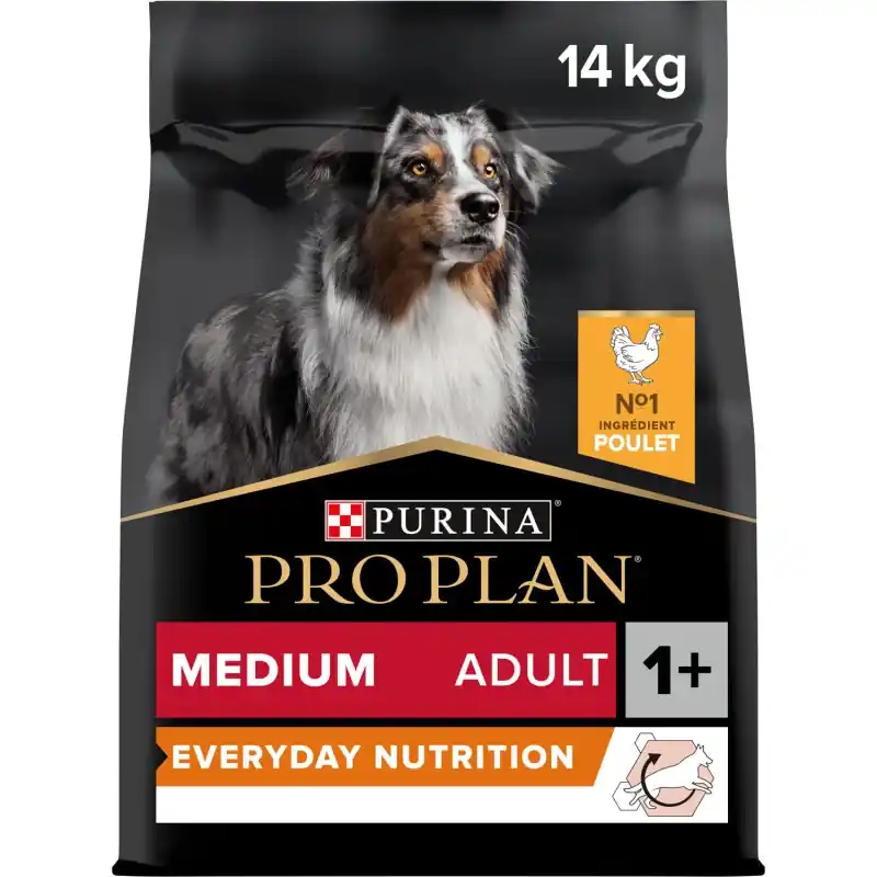 CROQUETTES CHIEN PRO PLAN MEDIUM ADULT RICHE EN POULET 14 KG Petit Prix