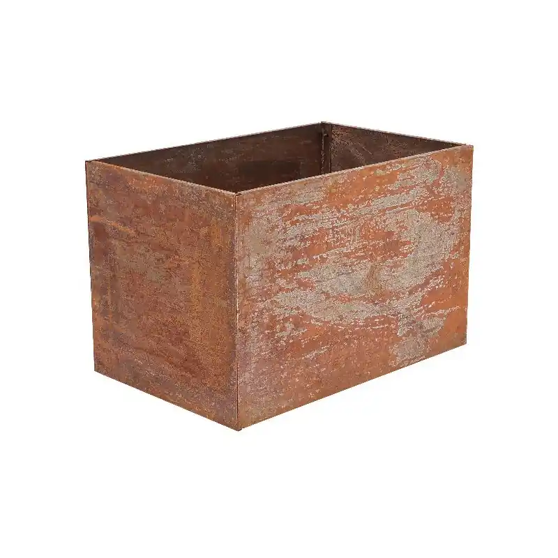 Pot de Fleurs en Acier Corten Rectangulaire – Élégance et Durabilité pour Votre Jardin Dernier Modèle