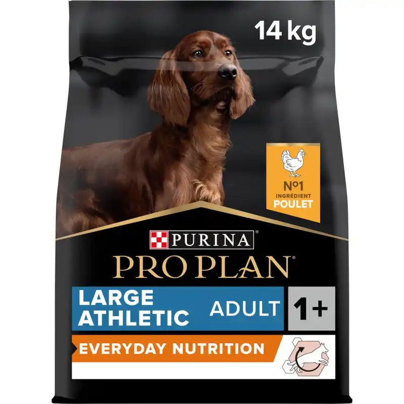 Expédition Rapide CROQUETTES CHIEN PRO PLAN LARGE ATHLETIC ADULT RICHE EN POULET 14 KG