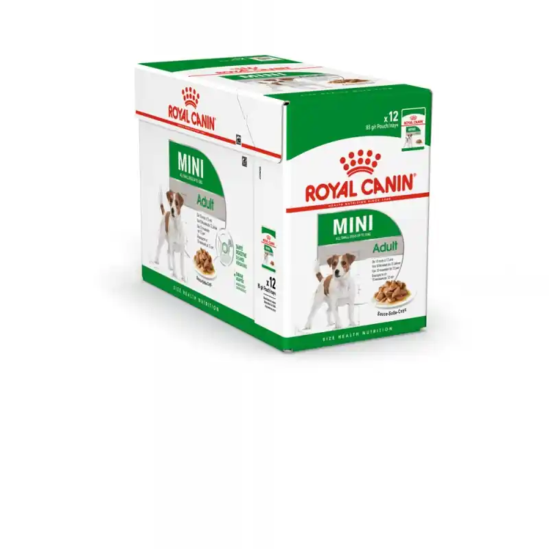 ALIMENT HUMIDE CHIEN MINI ADULTE EN SAUCE 12 x 85g ROYAL CANIN Promotion