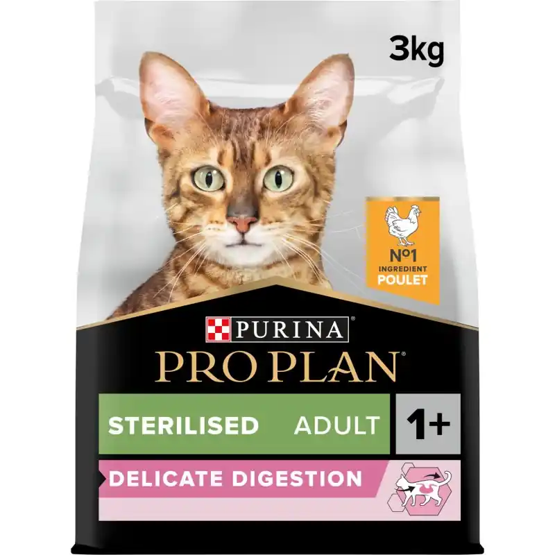 CROQUETTES CHATS ADULTES STÉRILISÉS POULET 3 KG - PURINA PROPLAN Acheter Direct