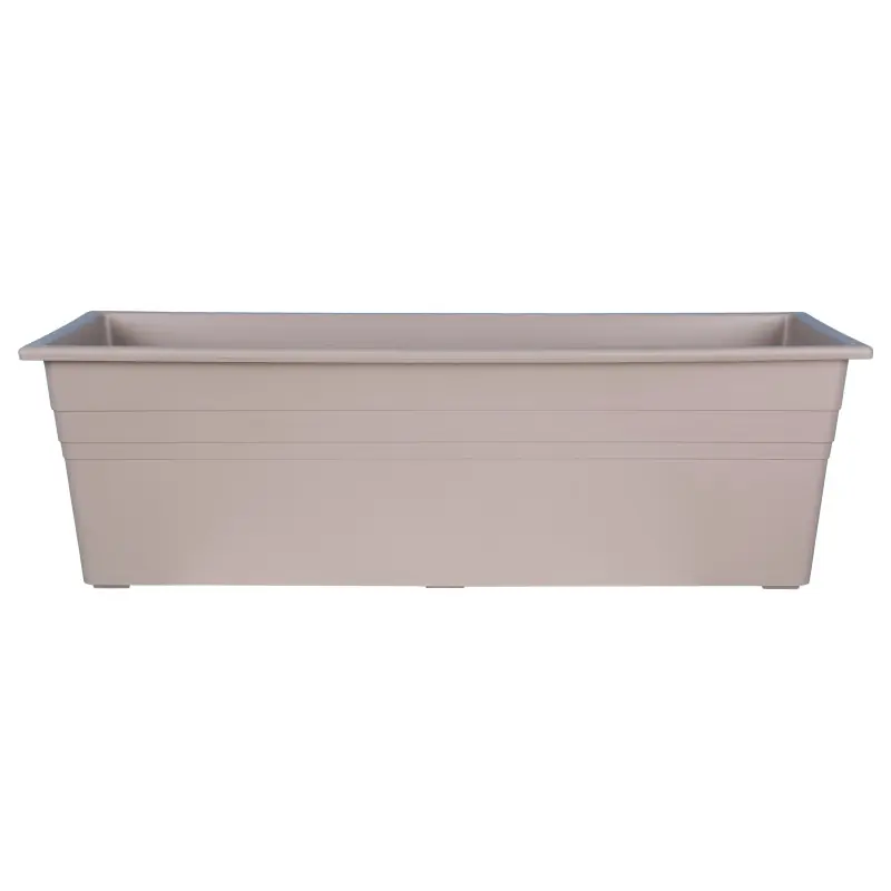 Bon Plan Jardinière ronda Taupe 40 cm – en plastique fabriquée par Riviera