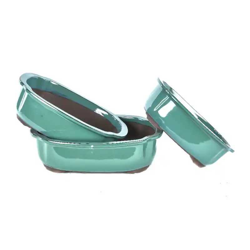 Pot ovale fleur pour bonsai vert 29x24cm Achetez Aujourd&rsquo;hui