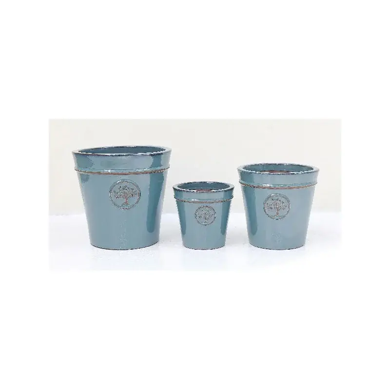 Pot d33 h31.5cm ceramique bleu fisola Quantité Limitée