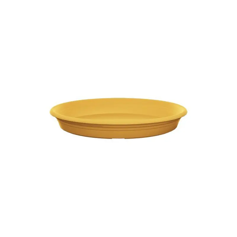 Soucoupe Ronde en Plastique Florus 17cm Moutarde – Décoration de Jardin et Fleurs Prix Cassé