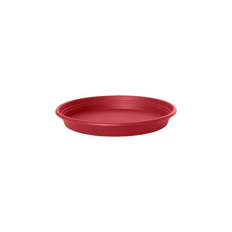 Soucoupe Ronde en Plastique Florus 25cm Rouge Foncé – Idéale pour Décorations et Plantes Retour Gratuit