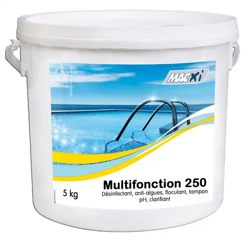 DÉSINFECTANT MULTIFONCTION PISCINES 250 5KG – MACXI Commander Maintenant