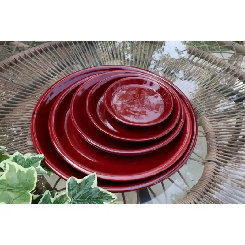 Nouveauté Soucoupe cerise d28, poterie d‘albi artisanale