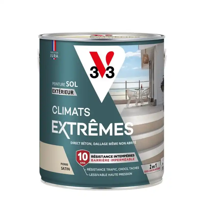 PEINTURE SOL EXTERIEUR CLIMATS EXTREMES PIERRE 2.5L Populaire