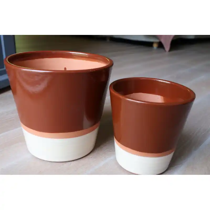 Offre Spéciale Odyssee choco noir et blanc d18 h18, poterie d‘albi en terre-cuite