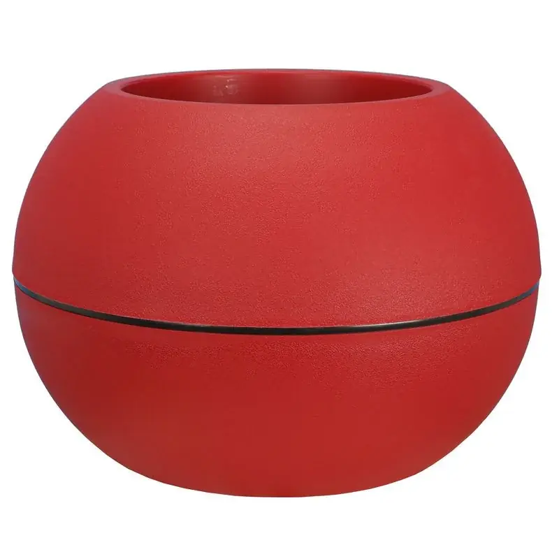Pot granit Rouge Boule D50 - Riviera, en plastique Durable et Élégante Bon Plan