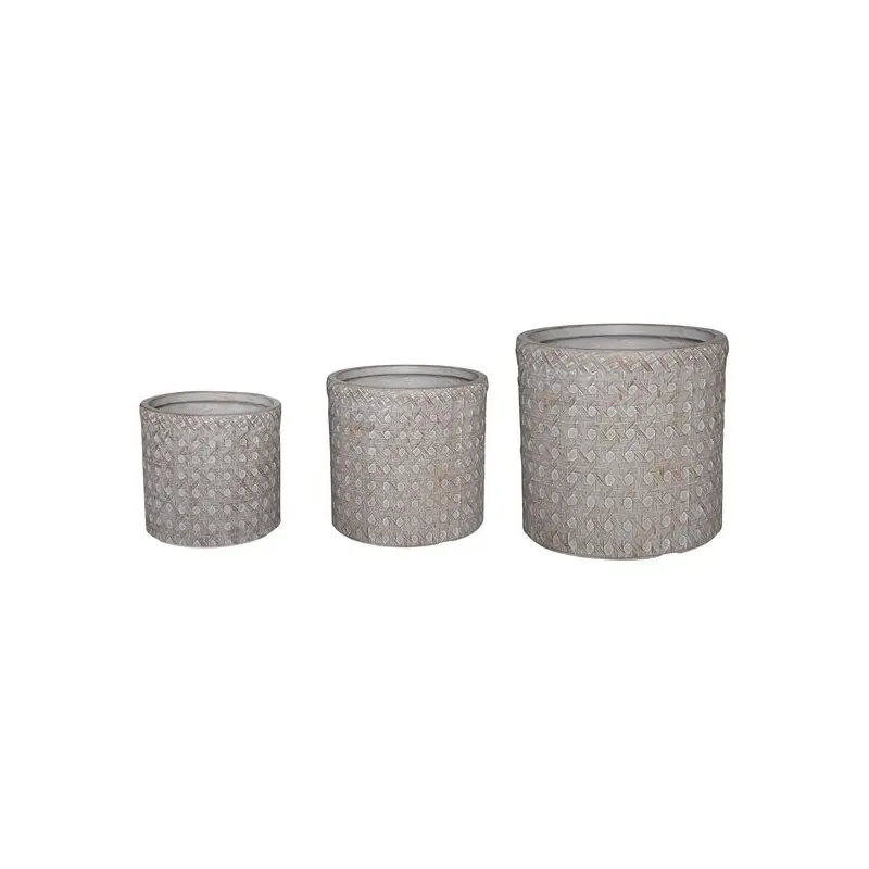 Meilleur Choix Pot cylindre cana beige fibre 45