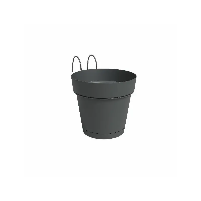Kit de Pots de Balcon Capri en Anthracite – Résistant à l‘Eau 20 cm Authentique