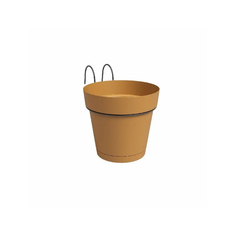 Kit Balcon Pot Capri Résistant 20cm Jaune Miel - Décoration Extérieure Élegante Meilleur Choix