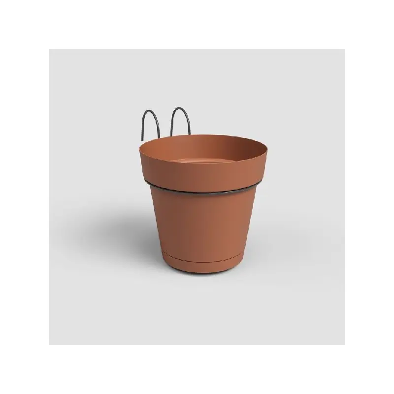 Certifié Kit Balcon Pot Capri 20 cm coloris Terre Cuite – Décoration de Jardin Élégante