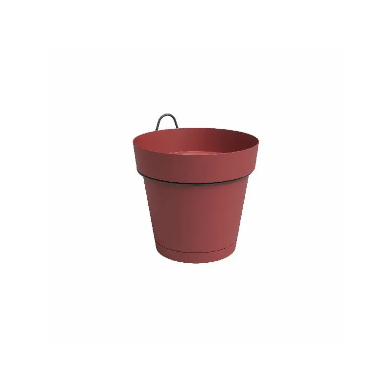 Kit Mur Pot Capri Rouge Foncé 20cm - Décoration Murale avec Récipient d‘Eau Vente Directe