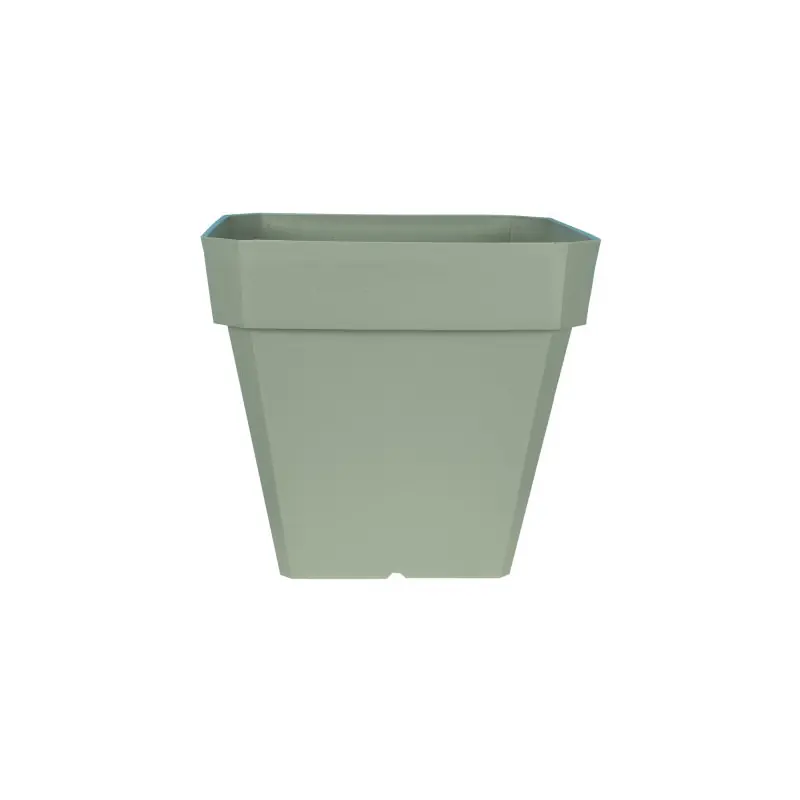 Promotion Pot Carré Soleilla 40 cm Vert Argile - Pot Riviera Décoratif pour Intérieur et Extérieur