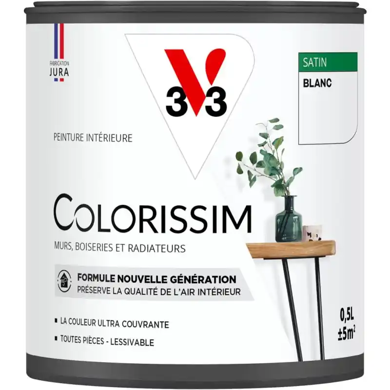 Marque PEINTURE COLORISSIM SATIN BLANC 500ML