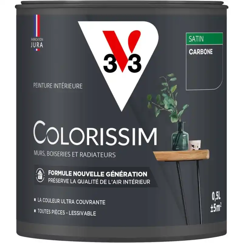 Promotion Saisonnière PEINTURE COLORISSIM SATIN CARBONE 500ML